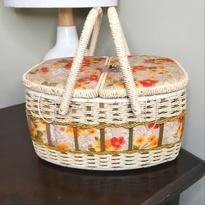 Vintage Sears Lg Sewing Basket